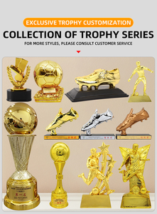 Trophée <span class=keywords><strong>de</strong></span> football en plastique doré <span class=keywords><strong>de</strong></span> haute qualité, série sportive, vente en gros, conception personnalisée - Product Image 6