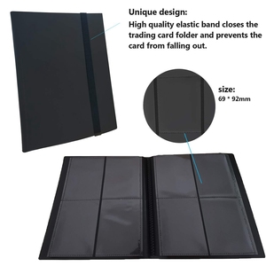 Carpeta de tarjetas de álbum de colección de tarjetas coleccionables de cuero Pu con cremallera de 4 bolsillos para Álbum de tarjetas Yugioh Poke Mon Toploader - Product Image 3