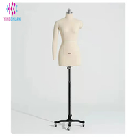 Mannequin de couture demi-corps pour femme avec main magnétique
