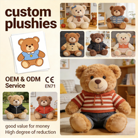 Ours en peluche bleu personnalisé, peluche interactive pour enfants et filles, compagnon mignon