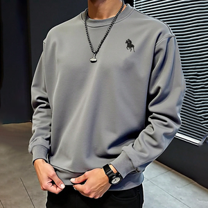 <strong>Men's</strong> Long Sleeve Sweatshirt with Embroidery Custom Factory ODM for Loose Riding Autumn Season <strong>Pullover</strong> - Product Image 5