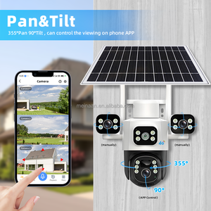 OEM Eseecloud 4G Netzwerk Solar panel Drahtlose PTZ-Kamera mit geringem Strom verbrauch <span class=keywords><strong>3</strong></span> Objektive CCTV-Sicherheit im Freien 4G Sim-Karte Solar kamera - Product Image 3