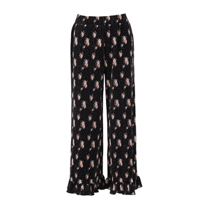 <span class=keywords><strong>Pantaloni</strong></span> a Gamba Larga alla Moda per <span class=keywords><strong>Donna</strong></span>, Vita Alta con Elastico, Orlo Arricciato, Vestibilità Comoda per Primavera Estate, Personalizzabili - Product Image 3