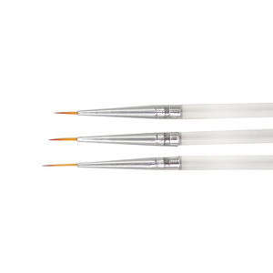 Ensemble de pinceaux à ongles en plastique transparent avec manche, logo personnalisé, pinceaux fins pour la peinture au gel, pour salon de manucure - Product Image 5