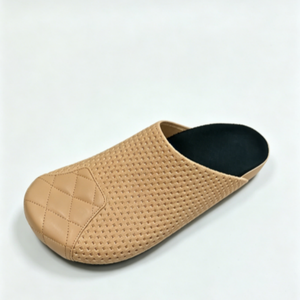 Pantuflas de Hombre con Punta Cerrada, Transpirables, con Orificios, Parte Superior de Cuero Genuino, Detalle Acolchado, <span class=keywords><strong>para</strong></span> Verano, Hogar, Hotel, Uso Diario - Product Image 5