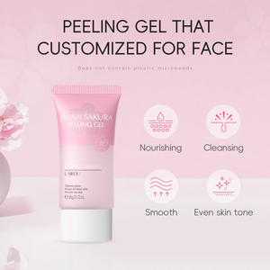 Gel exfoliant pour le corps LAIKOU à l'acide hyaluronique et à la fleur de cerisier du Japon, crème exfoliante qui éclaircit et exfolie la peau - Product Image 2