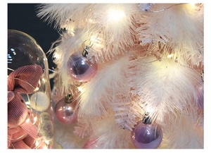 Z1407 Décoration d'intérieur Oiseaux artificiels <span class=keywords><strong>Plume</strong></span> <span class=keywords><strong>rose</strong></span> <span class=keywords><strong>Arbre</strong></span> de Noël - Product Image 2