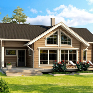 Cabanes d'été en bois de style traditionnel avec charpente en bois traité thermiquement pour les vacances ou le jardin - Product Image 1