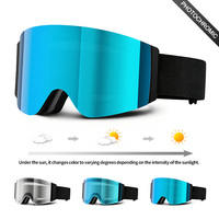Lunettes de ski personnalisées par le fabricant, protection UV400, lunettes de sport pour la neige, verres polarisés anti-buée, lunettes de ski, lunettes de snowboard