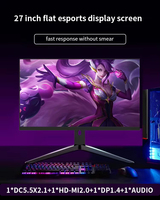 Monitor de Computadora LED IPS de 27 Pulgadas 1K, 165Hz, 1ms de Respuesta, Retroiluminación Colorida, Diseño Giratorio, Certificación CE FCC, Suministro de Fábrica