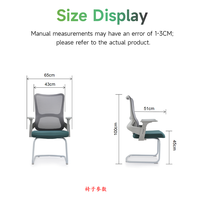 Chaise de bureau moderne en maille chromée avec base pivotante en plastique réglable en hauteur pour usage domestique et commercial