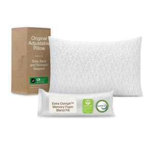 Oreiller en mousse à mémoire de forme déchiquetée OEM CertiPUR-US moderne et réglable, <span class=keywords><strong>coussin</strong></span> de soutien rafraîchissant et respirant en mélange de fibres <span class=keywords><strong>pour</strong></span> un sommeil profond - Product Image 1