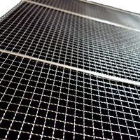 Grille de barbecue réutilisable en charbon de bambou, en acier inoxydable 304, résistante à l'eau et à la chaleur, fournie par l'usine d'Anping