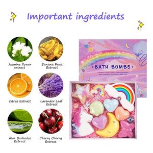 Meilleures ventes Bombes de bain de luxe pour peau lisse hydratante colorée végétalienne naturelle - Product Image 5