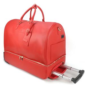 Sac de voyage personnalisé pour homme en cuir PU, style sport, imperméable, avec fermeture éclair, conçu pour les voyages de week-end et les séjours d'une nuit - Product Image 3