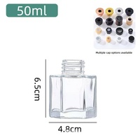 Bouteille en verre vide transparente à facettes dégradées pour diffuseur de roseaux, idéale pour la décoration intérieure et les arômes domestiques – Offre Spéciale