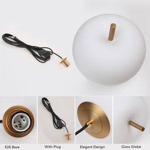 Luces LED de pared de vidrio con enchufe, lámparas de pared decorativas para interiores, candelabro de pared de latón moderno para el hogar, dormitorio, baño, sala de estar - Product Image 6