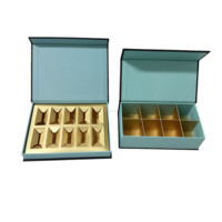 KEXIN Design Boîte d'emballage de luxe en carton à 8/10 compartiments pour bonbons et truffes avec fermeture magnétique Boîte cadeau en forme de livre