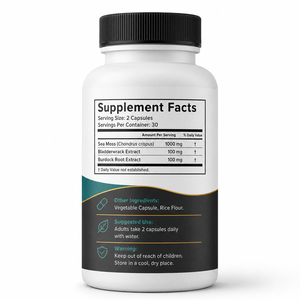 OEM Etiqueta Privada Himalayan Shilajit Energy Boost 100% Lrish Sea Moss Black Seed Ashwagandha Sea Moss Cápsulas para la salud - Product Image 2