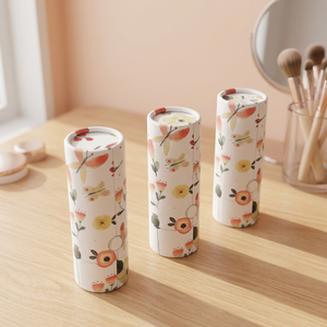 Biodegradable High-End Custom Cylindrical Child Waterproof Paper Tube <b>Box</b> with Safety Buckle for Cosmetics Eco Packaging - Product Image 2