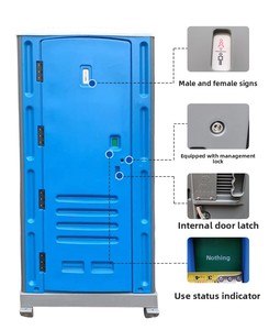 Station de Lavage des Mains Portable, Toilettes Mobiles en Plastique HDPE, <span class=keywords><strong>WC</strong></span> Moderne Pliable, Location Facile - Product Image 4