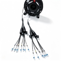 Câble à fibres optiques tactique blindé extérieur 8 fibres, connecteur LC, monomode OS2, TPU, sur bobine, pour événements sportifs
