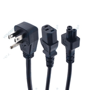 2 in 1 Flat Nema 5-15P Plug to <span class=keywords><strong>IEC</strong></span> <span class=keywords><strong>320</strong></span> C13 <span class=keywords><strong>C5</strong></span> Y Splitter Power Cord/Cable Environ 50CM - Product Image 1