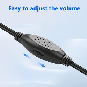 XMSJSIY Mini Computer <strong>Speaker</strong> 3.5mm TRS Input Volume Control USB Powered Stereo Bass Boost 6W for PC Laptop Phone Notebook -1.2M - Product Image 3