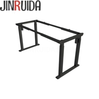 Cadre de bureau debout réglable en hauteur à 4 pieds à double moteur JINRUIDA - Base de bureau assis-debout intelligente avec une grande capacité de charge