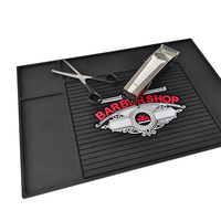 Offres Spéciales Usine : Tapis de Barbier Classique en Silicone PVC, Caoutchouc Souple, Style Vintage, pour Salon de Coiffure, Rangement d'Outils