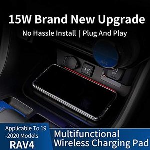 Support de chargeur sans fil pour voiture OVOVS Qi 3.0 avec 2 ports USB, chargeur sans fil 15W compatible avec Toyota RAV4 2019-2025 - Product Image 3