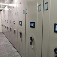 Système d'étagères mobiles électriques intelligents modernes en acier haute densité pour archives, armoire personnalisée pour bibliothèque, bureau, école