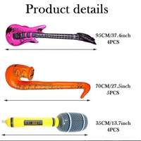 Guitare gonflable pour enfants, guitares électriques de couleurs assorties, jouet de guitare gonflable de Rock Star imperméable