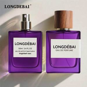 OEM Custom Crimp Perfume <b>Spray</b> <b>Bottle</b> 50ml Perfume Glass <b>Bottle</b> 100ml Clear Square <b>Empty</b> Perfume <b>Bottle</b> with Wooden Lid - Product Image 3