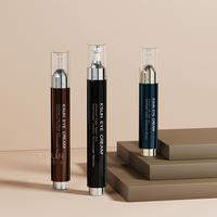 Vente en gros de lotion sérique de luxe 5ml 10ml 15ml Seringue cosmétique en plastique argentée Flacon compte-gouttes en plastique Flacon pompe sans air