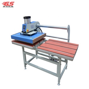 Dongguan usine vêtement vêtement sans couture bord fondu sublimation double plateaux utilisation personnalisée presse à chaud machine - Product Image 3