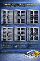 Grille de sécurité rétractable en acier inoxydable avec installation par vis pour fenêtres et portes, barrière de sécurité pliante en métal