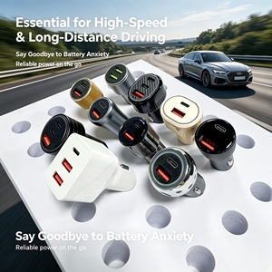 Caricabatterie per <span class=keywords><strong>Auto</strong></span> 30W PD 100W Multifunzionale Portatile 120W Accessori <span class=keywords><strong>Auto</strong></span> Caricatore Dual per <span class=keywords><strong>iPhone</strong></span> e Android con Monitoraggio Doppia Tensione - Product Image 3