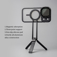 Nouveau support magnétique rotatif à 360° pour téléphone portable, pliable et flexible, en alliage d'aluminium, pour utilisation sur bureau