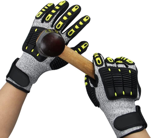 Guantes de Seguridad de Nitrilo Anti Impacto HPPE, Guantes Mecánicos de Protección de Cuero con TPR Anti Impacto - Product Image 1
