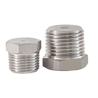 Raccord à tige hexagonale en acier inoxydable 304 316, raccord NPT BSPT, taille de tuyau, bouchon hexagonal 1/4 3/8