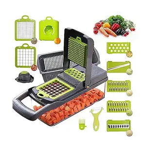 畅销厨房配件12合1切菜机蔬菜洋葱切菜机曼多林切片机多功能切菜机