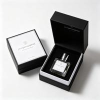 Boîte à parfum personnalisée, rigide, brillante, avec insert en pulpe moulée pour parfum de 50 ml et 100 ml