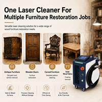 Machine de décapage de peinture au laser pour la restauration de meubles, le décapage de revêtements en bois, l'élimination du vernis et le nettoyage des surfaces délicates