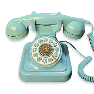 Teléfono con cable retro antiguo con grabadora de mensajes de voz de diseño único para bodas cumpleaños eventos importantes - Product Image 2