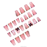 Nouvelle Arrivée Faux Ongles en Acrylique Faits Main en Forme de Canard à Pression, Pointe Large Évasée pour Usage Quotidien Décontracté et Professionnel en Salon