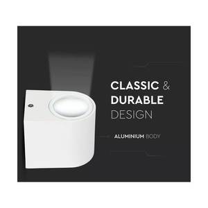 Lampada da Parete Circolare IP44 per Bagno con Attacco GU10, Illuminazione Unilaterale, Corpo Bianco - SKU-7540 - Product Image 5