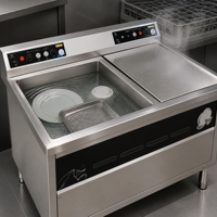Lave-vaisselle ultrasonique commercial entièrement automatique avec stérilisation pour restaurant, hôtel, cantine