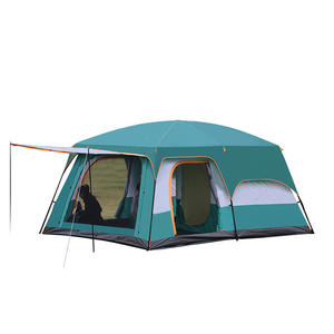 Tente de camping d'extérieur double couche pour 6-8 personnes, 430x305x210cm, grand espace, portable, pliable, quatre saisons - Product Image 1