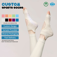Chaussettes de yoga et de Pilates pour femmes, coton respirant, antidérapantes, performance, cinq doigts, bout ouvert, printemps-été
